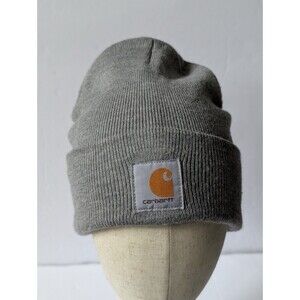 Carhartt- Knit Cuffed Beanie, Heather Grey, Model A18, One Size EUC